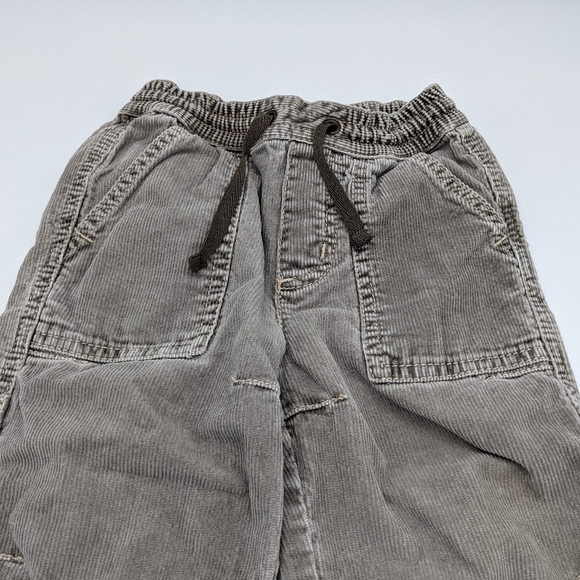 ✨3/$15 Mini Boden grey corduroy drawstring pants 18mo 2yr - Picture 2 of 6